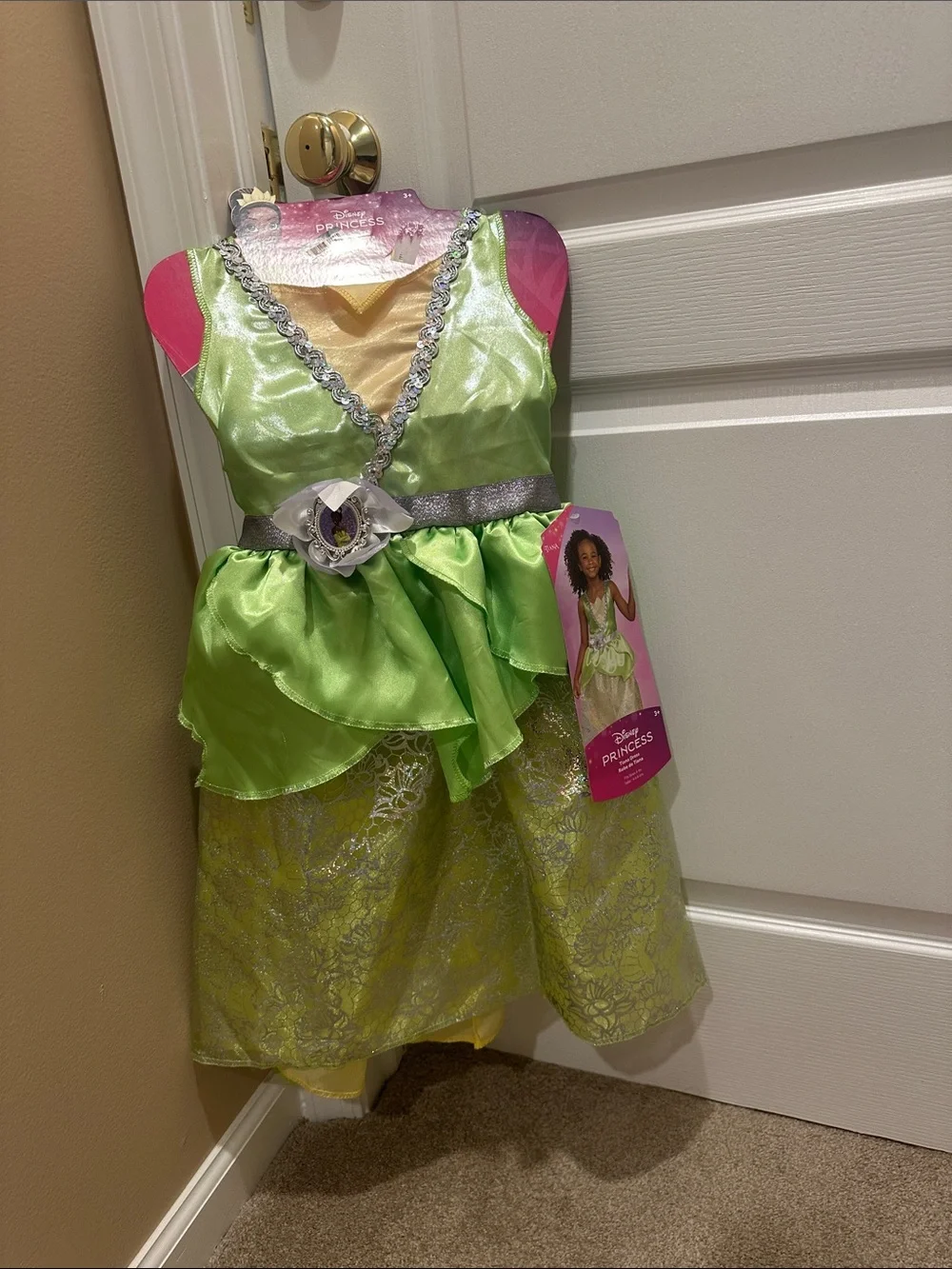 Disney Lime Green Princess Dress with Silver Accents